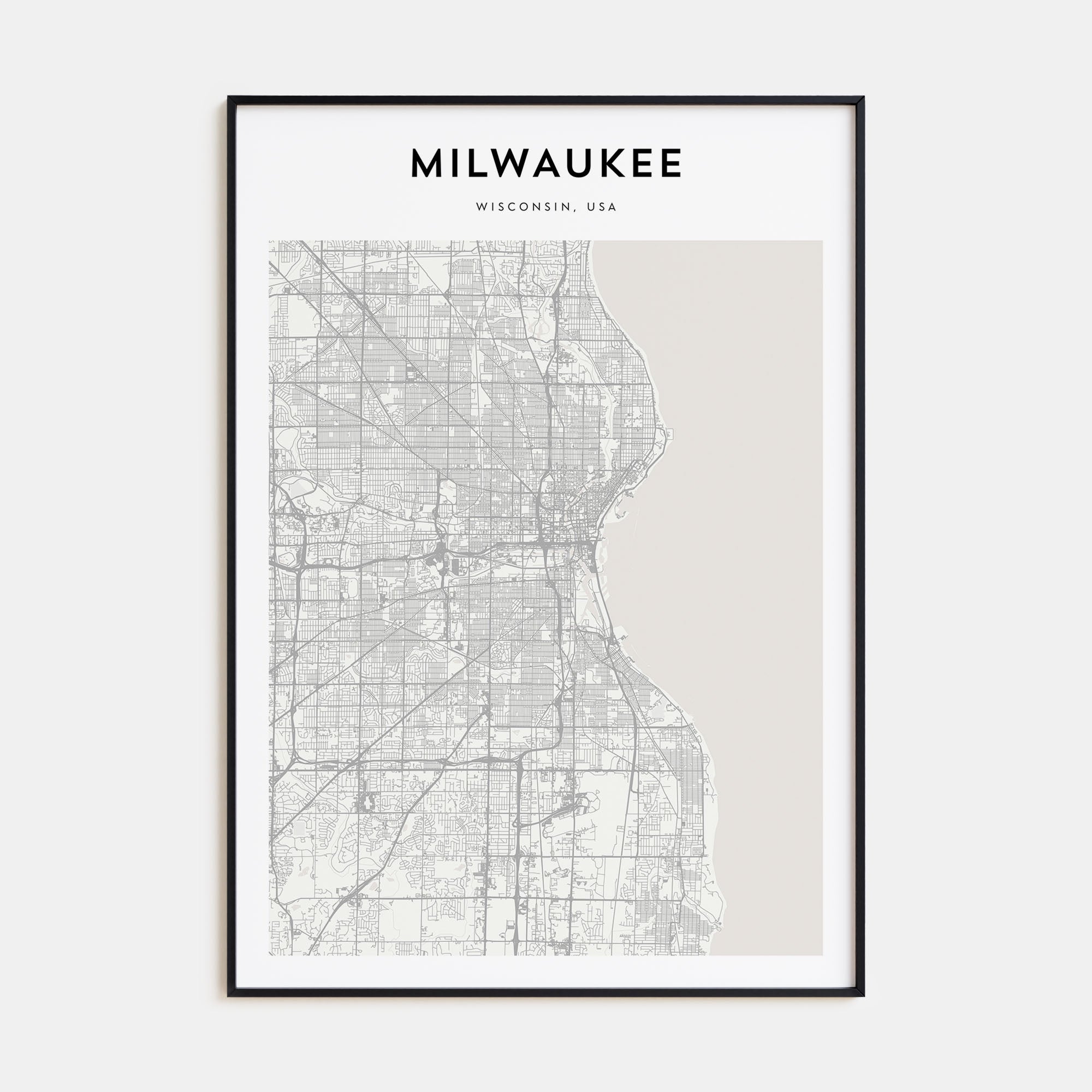Milwaukee Map Portrait Poster