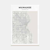 Milwaukee Map Portrait Poster