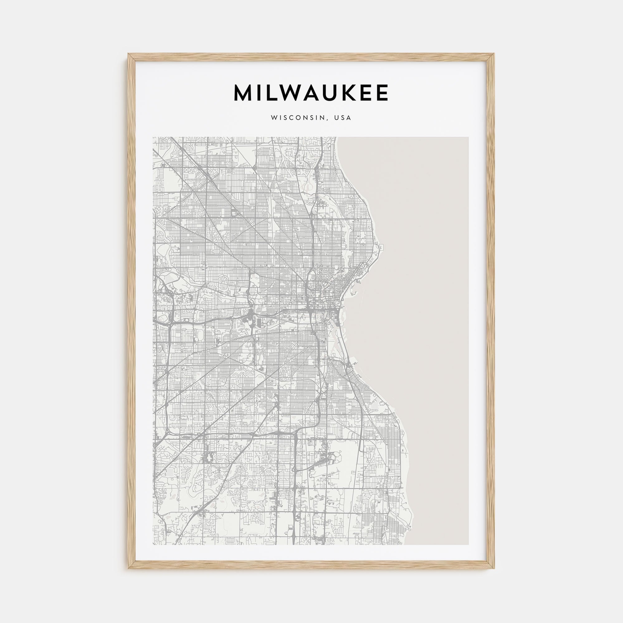 Milwaukee Map Portrait Poster