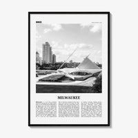 Milwaukee Print Black and White No 1, Milwaukee Wall Art, Milwaukee Poster, Milwaukee Photo, Wisconsin, USA, United States, North America