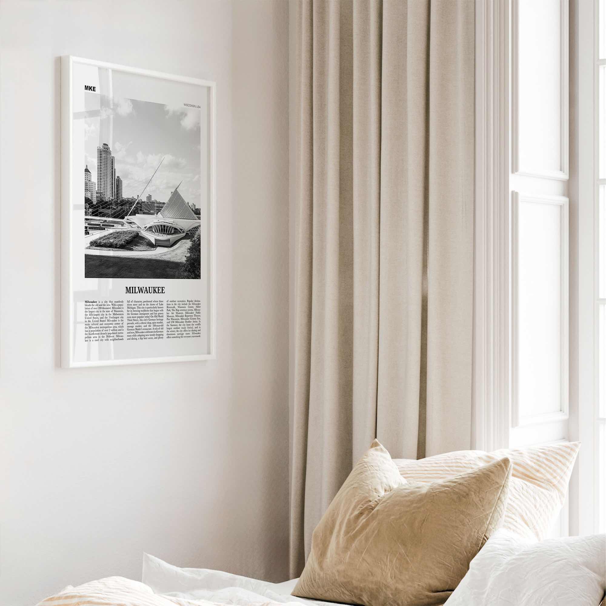 Milwaukee Print Black and White No 1, Milwaukee Wall Art, Milwaukee Poster, Milwaukee Photo, Wisconsin, USA, United States, North America