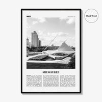 Milwaukee Print Black and White No 1, Milwaukee Wall Art, Milwaukee Poster, Milwaukee Photo, Wisconsin, USA, United States, North America