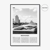 Milwaukee Print Black and White No 1, Milwaukee Wall Art, Milwaukee Poster, Milwaukee Photo, Wisconsin, USA, United States, North America