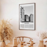 Milwaukee Print Black and White No 2, Milwaukee Wall Art, Milwaukee Poster, Milwaukee Photo, Wisconsin, USA, United States, America