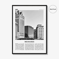 Milwaukee Print Black and White No 2, Milwaukee Wall Art, Milwaukee Poster, Milwaukee Photo, Wisconsin, USA, United States, America