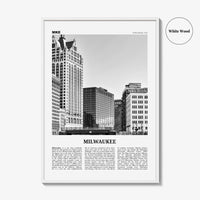 Milwaukee Print Black and White No 2, Milwaukee Wall Art, Milwaukee Poster, Milwaukee Photo, Wisconsin, USA, United States, America