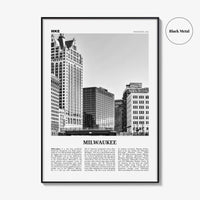 Milwaukee Print Black and White No 2, Milwaukee Wall Art, Milwaukee Poster, Milwaukee Photo, Wisconsin, USA, United States, America