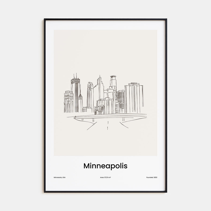 Minneapolis Drawn Poster