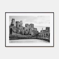 Minneapolis Landscape B&W Poster