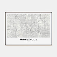 Minneapolis Map Landscape Poster