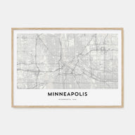 Minneapolis Map Landscape Poster