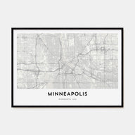 Minneapolis Map Landscape Poster