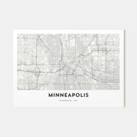 Minneapolis Map Landscape Poster