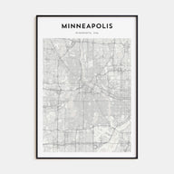 Minneapolis Map Portrait Poster