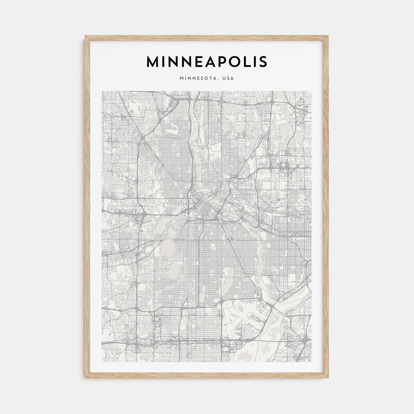 Minneapolis Map Portrait Poster