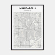 Minneapolis Map Portrait Poster