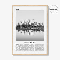 Minneapolis Print Black and White No 1, Minneapolis Wall Art, Minneapolis Poster, Twin Cities Hennepin Minnesota USA United States