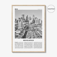 Minneapolis Print Black and White No 2, Minneapolis Wall Art, Minneapolis Poster, Twin Cities Hennepin Minnesota USA United States