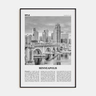 Minneapolis Travel B&W No 3 Poster