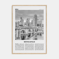 Minneapolis Travel B&W No 3 Poster
