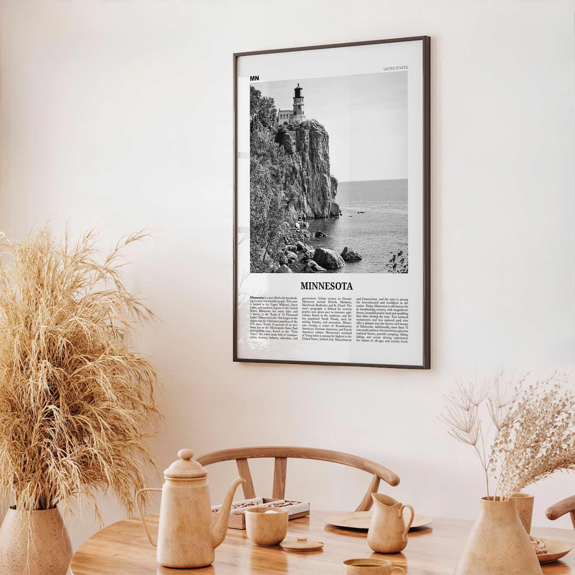 Minnesota Print Black and White No 1, Minnesota Wall Art, Minnesota Poster, Minnesota Photo, USA, United States, North America