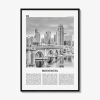 Minnesota Print Black and White No 2, Minnesota Wall Art, Minnesota Poster, Minnesota Photo, Minnesota Wall Décor, Minnesota Map, USA