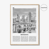 Minnesota Print Black and White No 2, Minnesota Wall Art, Minnesota Poster, Minnesota Photo, Minnesota Wall Décor, Minnesota Map, USA