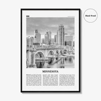 Minnesota Print Black and White No 2, Minnesota Wall Art, Minnesota Poster, Minnesota Photo, Minnesota Wall Décor, Minnesota Map, USA