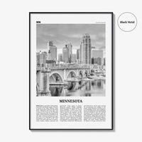 Minnesota Print Black and White No 2, Minnesota Wall Art, Minnesota Poster, Minnesota Photo, Minnesota Wall Décor, Minnesota Map, USA