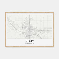 Minot Map Landscape Poster