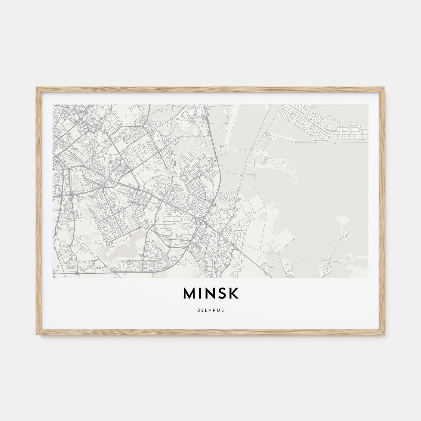 Minsk Map Landscape Poster