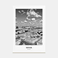 Minsk Portrait B&W Poster