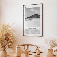 Mission Beach Print Black and White Queensland, Mission Beach Wall Art, Mission Beach Poster, Mission Beach Photo, Australia