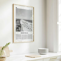 Mission Beach Print Black and White San Diego No 1, Mission Beach Wall Art, Mission Beach Poster, Mission Beach Photo, California, USA