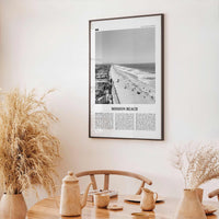Mission Beach Print Black and White San Diego No 1, Mission Beach Wall Art, Mission Beach Poster, Mission Beach Photo, California, USA