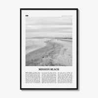 Mission Beach Print Black and White San Diego No 2, Mission Beach Wall Art, Mission Beach Poster, Mission Beach Photo, California, USA