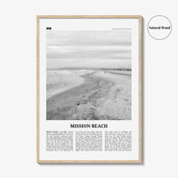 Mission Beach Print Black and White San Diego No 2, Mission Beach Wall Art, Mission Beach Poster, Mission Beach Photo, California, USA