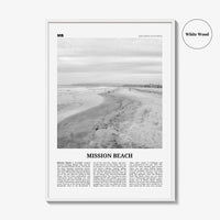 Mission Beach Print Black and White San Diego No 2, Mission Beach Wall Art, Mission Beach Poster, Mission Beach Photo, California, USA