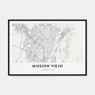 Mission Viejo Map Landscape Poster