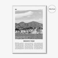 Mission Viejo Print Black and White, Mission Viejo Wall Art, Mission Viejo Poster, Mission Viejo Photo, Mission Viejo Decor, California, USA