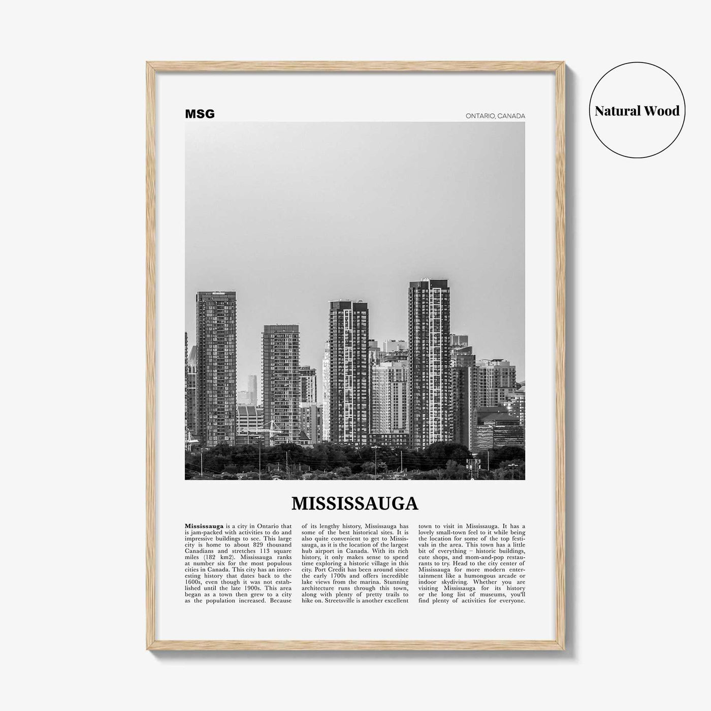 Mississauga Print Black and White, Mississauga Wall Art, Mississauga Poster, Mississauga Photo, Mississauga Décor, Ontario, Canada