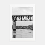 Mississippi River Photo B&W Poster