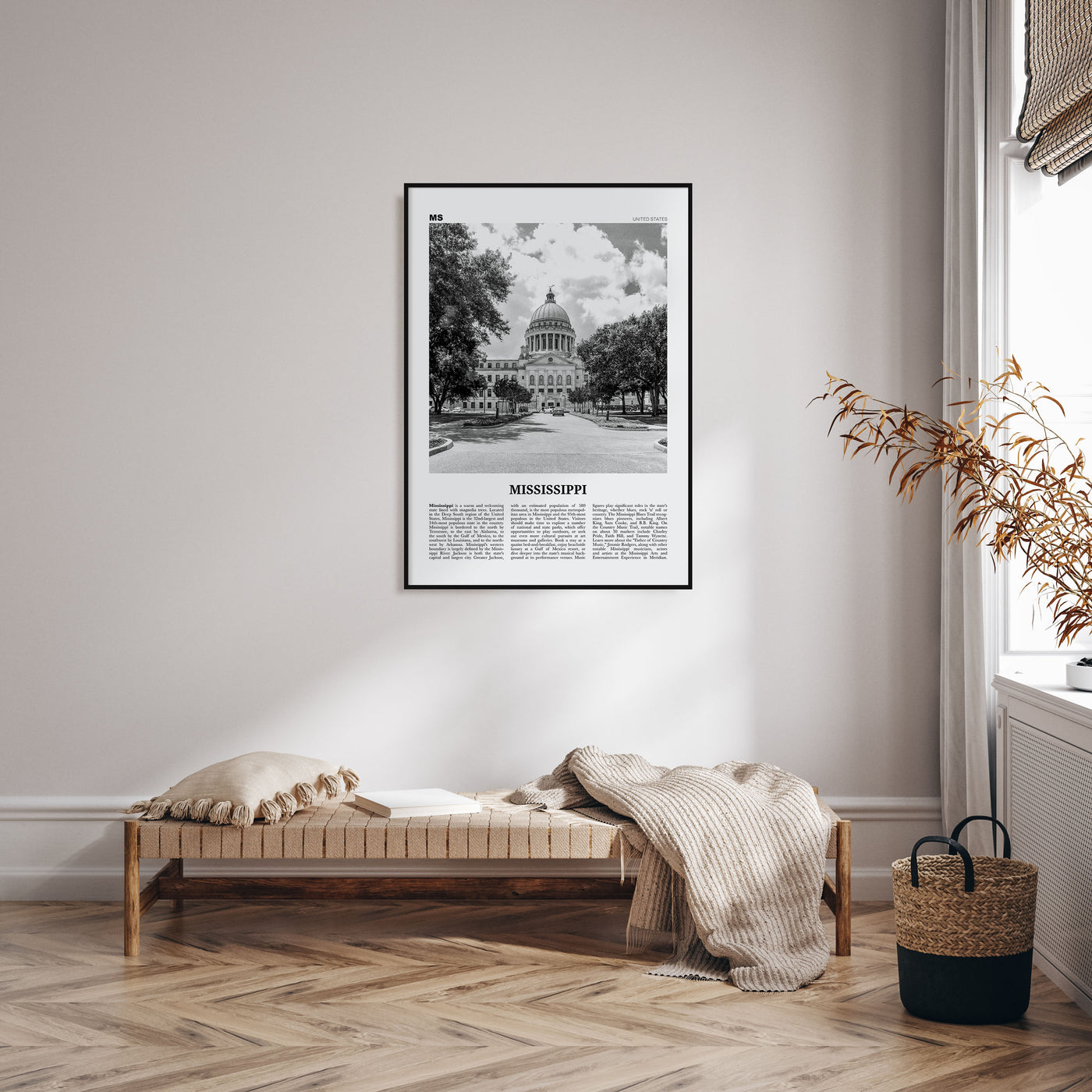 Mississippi Travel B&W No 1 Poster