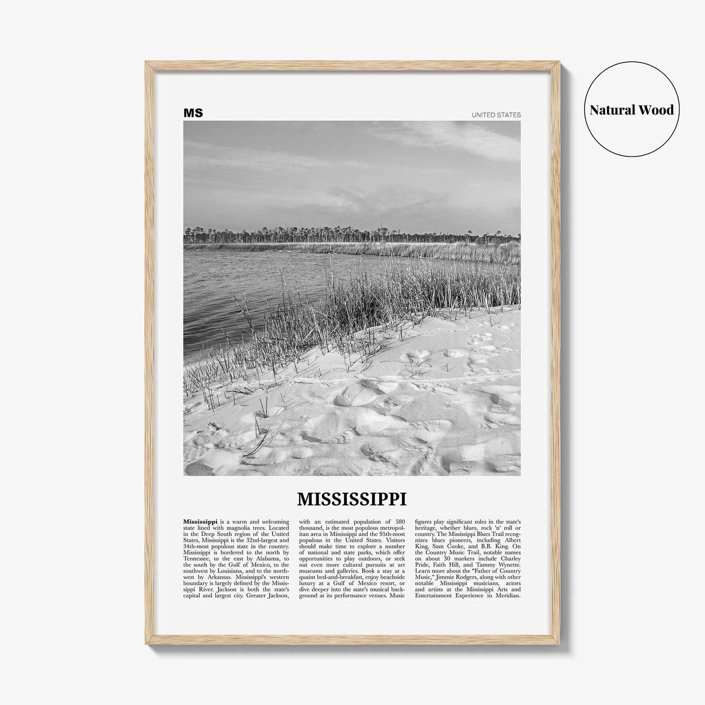 Mississippi Print Black and White No 2, Mississippi Art, Mississippi Poster, Mississippi Photo, Mississippi Décor, Mississippi Map