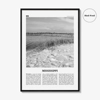 Mississippi Print Black and White No 2, Mississippi Art, Mississippi Poster, Mississippi Photo, Mississippi Décor, Mississippi Map