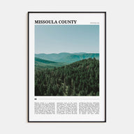 Missoula County Travel Color Poster