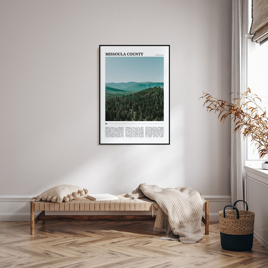 Missoula County Travel Color Poster