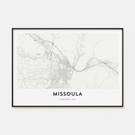 Missoula Map Landscape Poster