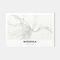 Missoula Map Landscape Poster