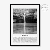 Missouri Print Black and White No 2, Missouri Wall Art, Missouri Poster, Missouri Photo, Missouri Wall Décor, Missouri Map, United States